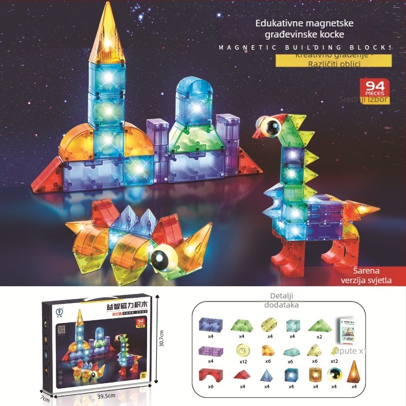 Dig magnetske građevne blokove – ABS DIY 3D slagalica za dojenčad i malu djecu (0–3 godina)