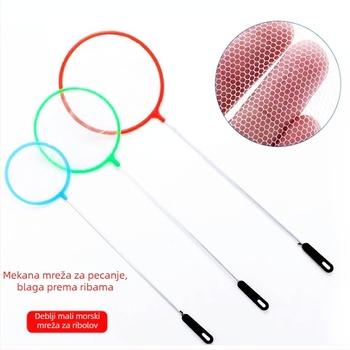 Kompaktna okrugla mreža za kućni akvarij, proširiva, s izuzetno gusto mrežom, plastična