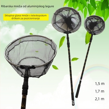 Teleskopska mrežna palica za ribolov — aluminijska legura, Yonghao Fishing Gear