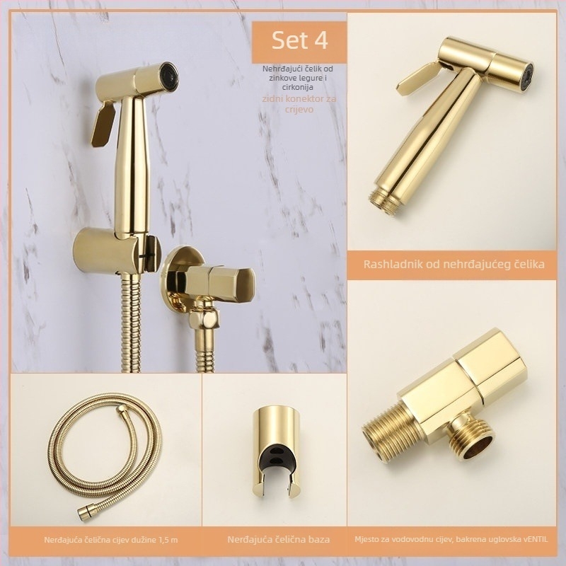 Set mlaznica za ispiranje toaleta, 304 nehrđajući čelik, navojno priključivanje, normalan tlak