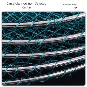 Glava mreže od nehrđajućeg čelika s najlonskom mrežom za lov ribe – dodatak ribolovnoj opremi