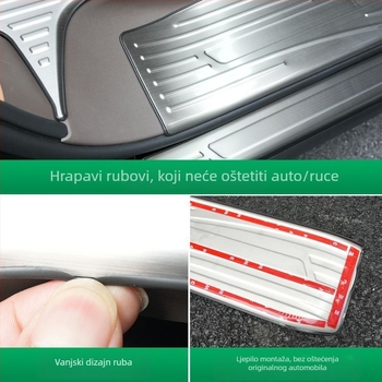 Zaštitna naljepnica praga Tengshi D9 — nadogradnja/retrofit, dekorativni pedala za stopalo, prilagodljivo