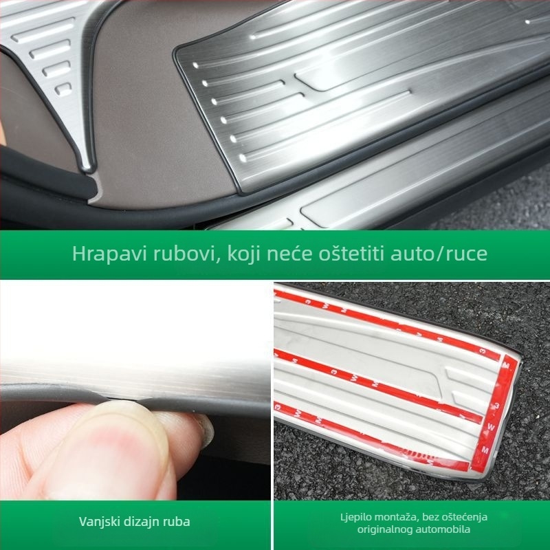 Zaštitna naljepnica praga Tengshi D9 — nadogradnja/retrofit, dekorativni pedala za stopalo, prilagodljivo