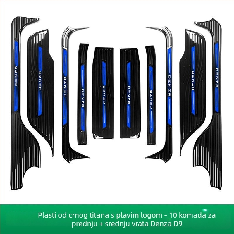 Zaštitna naljepnica praga Tengshi D9 — nadogradnja/retrofit, dekorativni pedala za stopalo, prilagodljivo