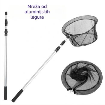 Aluminijska legura sklopiva mreža za bacanje s glavom, prijenosna ribolovna mreža