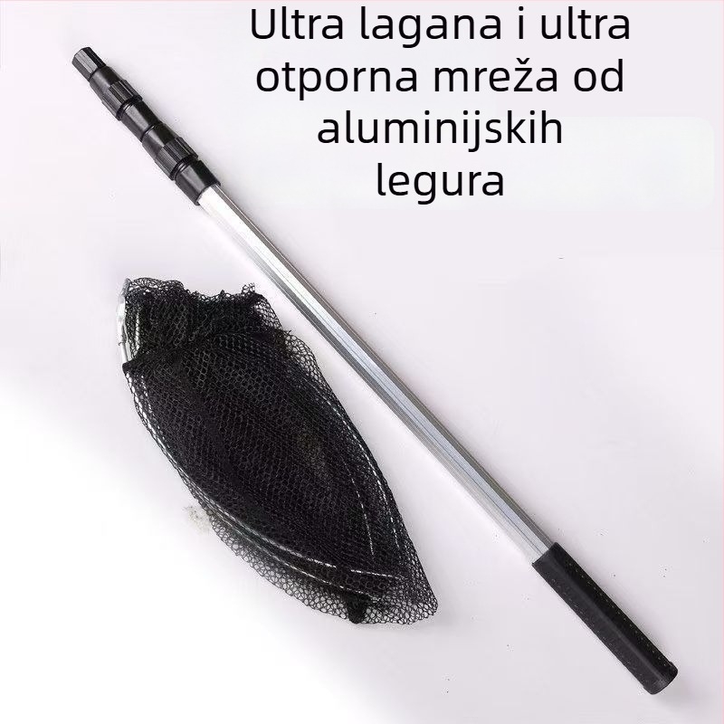 Aluminijska legura sklopiva mreža za bacanje s glavom, prijenosna ribolovna mreža