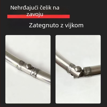 Sklopivi zavarani mrežni prsten za glavu, nehrđajući čelik, šuplji kružni okvir mreže, integrirani sklopivi mrežni prsten