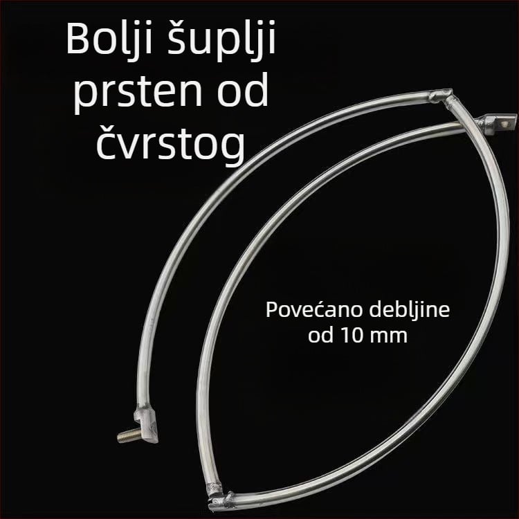 Sklopivi zavarani mrežni prsten za glavu, nehrđajući čelik, šuplji kružni okvir mreže, integrirani sklopivi mrežni prsten