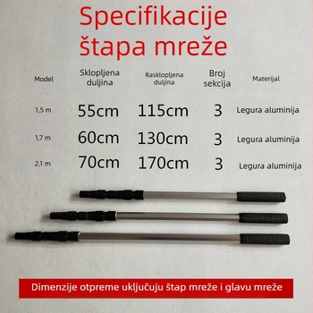 Sklopiva glava aluminijske legure za ribolovnu mrežu