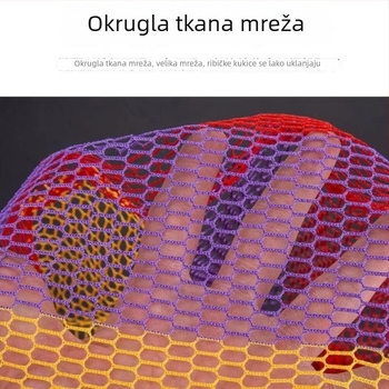 Jačana mreža za lov ribe od aluminijske legure, s dubokom glavom mreže, mreža s finim očima i brzo sušenje, dubina mreže 45