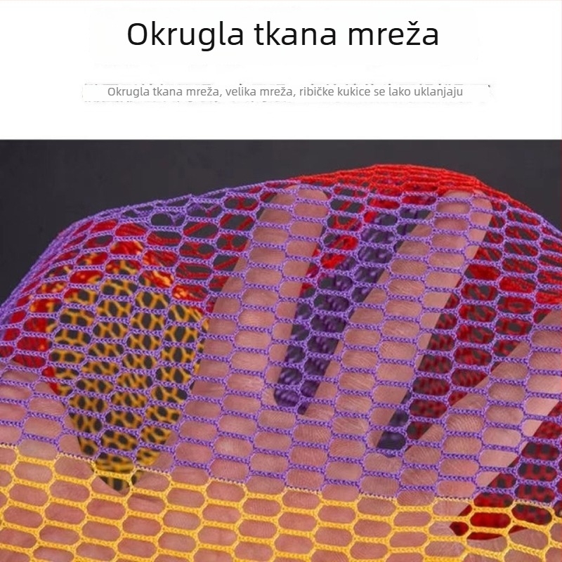 Jačana mreža za lov ribe od aluminijske legure, s dubokom glavom mreže, mreža s finim očima i brzo sušenje, dubina mreže 45