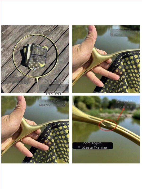 Glava mreže za lov ribe od karbonskih vlakana, dubinska konstrukcija, bez udice