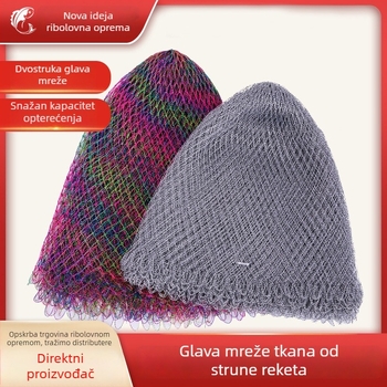 Ručna tkana dvostruko vlaknasta šarena ribolovna mreža s malim otvorima za sprječavanje zadržavanja velikih riba.