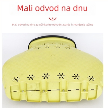Plastični pleteni koš za ribu s plutajućom obrnuto mrežom za vanjski ribolov