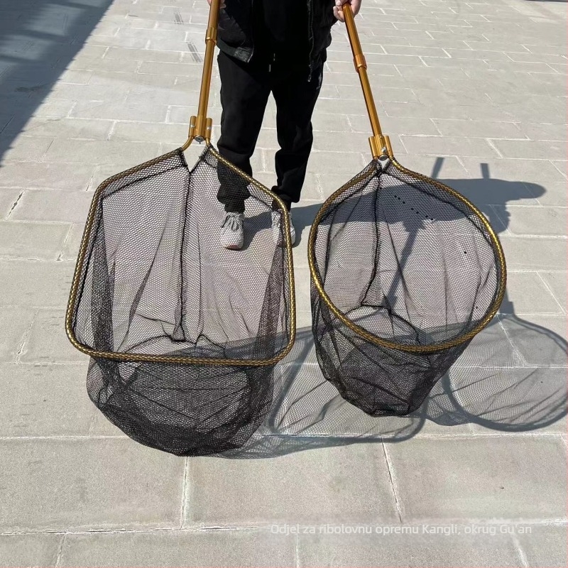 Mreža od aluminijske legure za velike ribe, s teleskopskom drškom i premazanom mrežom