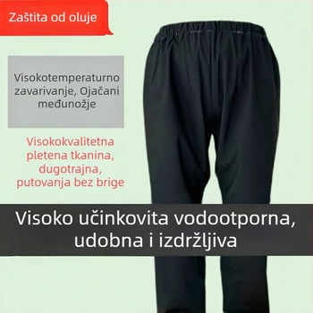 Muške debeli vodootporne hlače za kišu sa podijeljenim nogama za rad na otvorenom