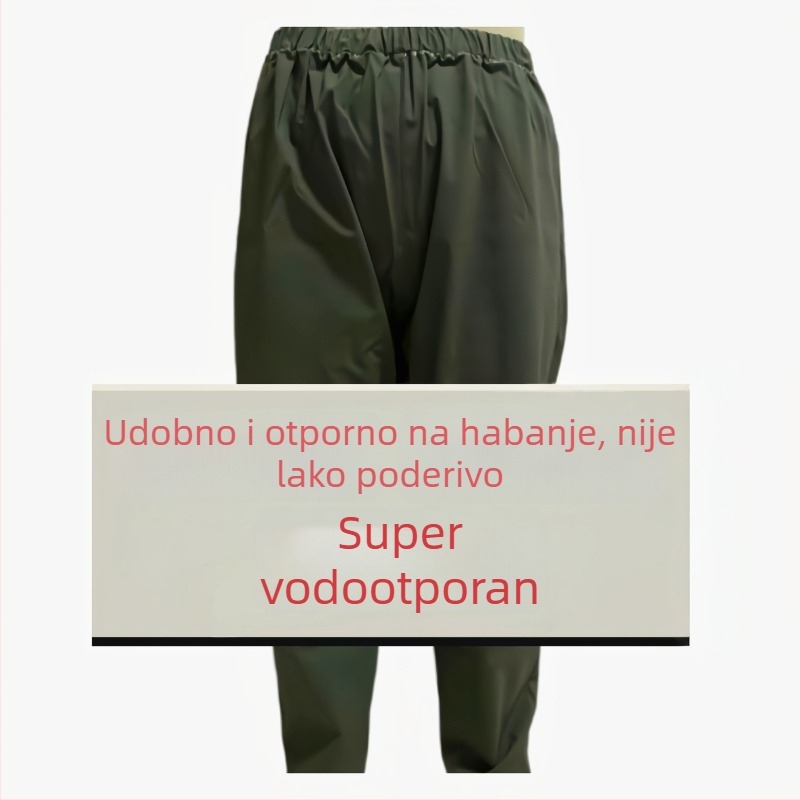 Muške debeli vodootporne hlače za kišu sa podijeljenim nogama za rad na otvorenom