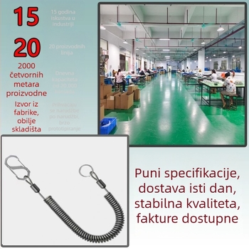 Pinyang sigurnosna ribolovna užad s automatskim izvlačnim mrežom — Materijal: plastika i nehrđajući čelik