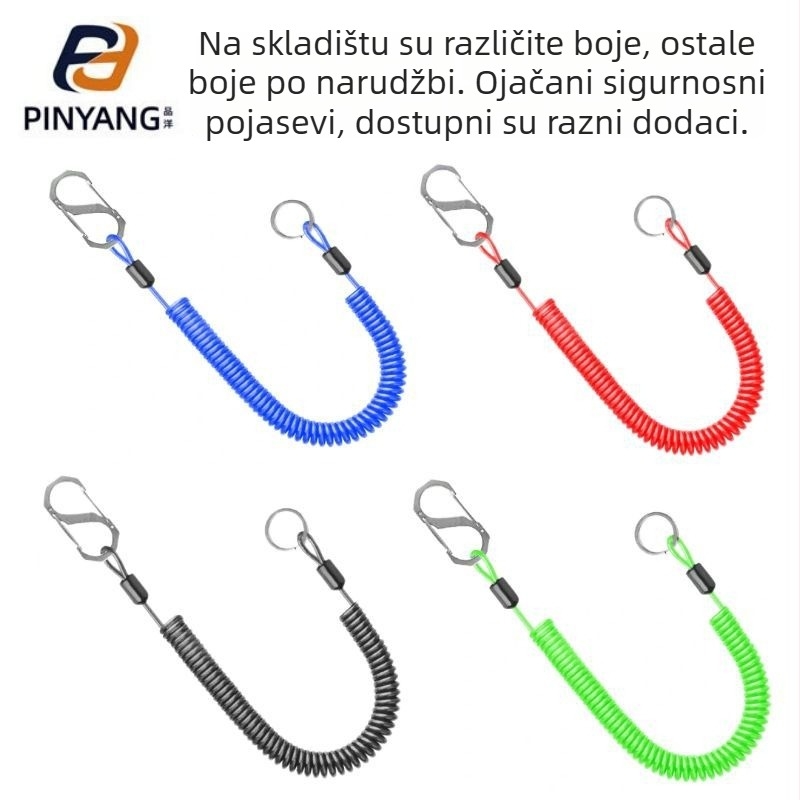Pinyang sigurnosna ribolovna užad s automatskim izvlačnim mrežom — Materijal: plastika i nehrđajući čelik