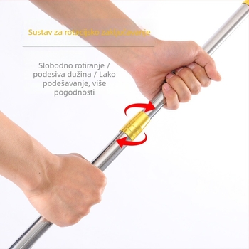 Nerđajući čelik teleskopsku mrežu za ribolov s preklopnom glavom i ojačanim dizajnom