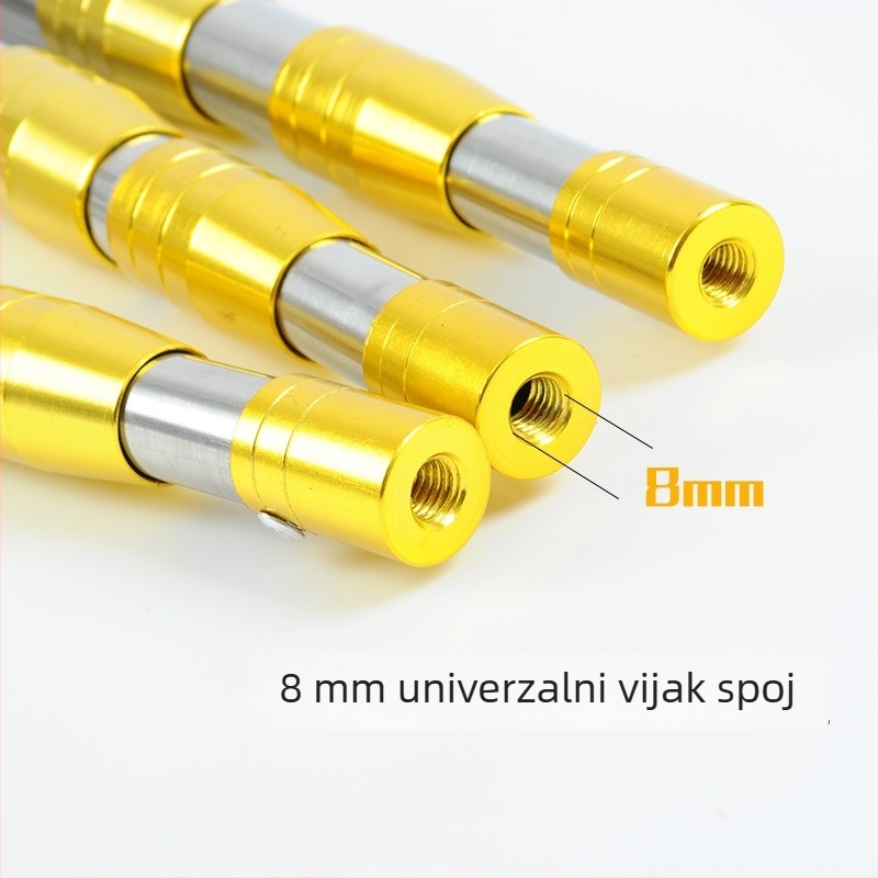 Nerđajući čelik teleskopsku mrežu za ribolov s preklopnom glavom i ojačanim dizajnom