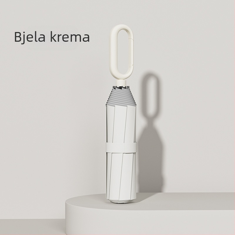 Kišobran s 8 rebara, ručno otvaranje, trodijelni sklop, čelično kućište s željeznim rebrenama, plastična drška, UV zaštita UPF50+