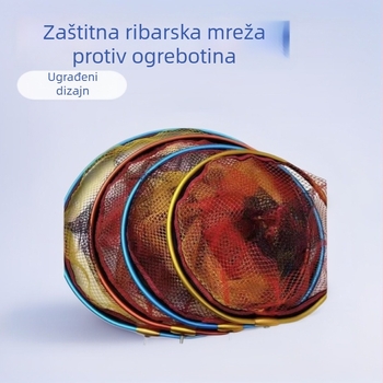 Glava mreže za ribolov od aluminijske legure s dubokim džepom, gumirana najlonska mreža, brzo sušenje, džep otporan na ogrebotine za kukice — Model 0589