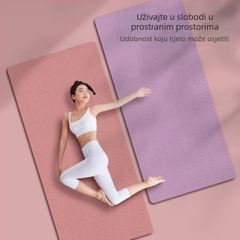 TPE joga prostirka s prilagođenim logotipom, protuklizna i otporna na plamen, debljina 6 mm