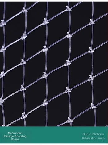 Prozirna mrežasta torbica za ribarsku liniju, tkanina od najlona, anti-zamačivanje