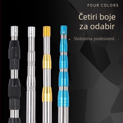 Teleskopska inox štap za mrežu za ribolov, podesiva duljina, 3–5 odjeljaka, 0,25 kg