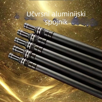 Karbonski štap za mrežu za ribolov, 3-djelni teleskop