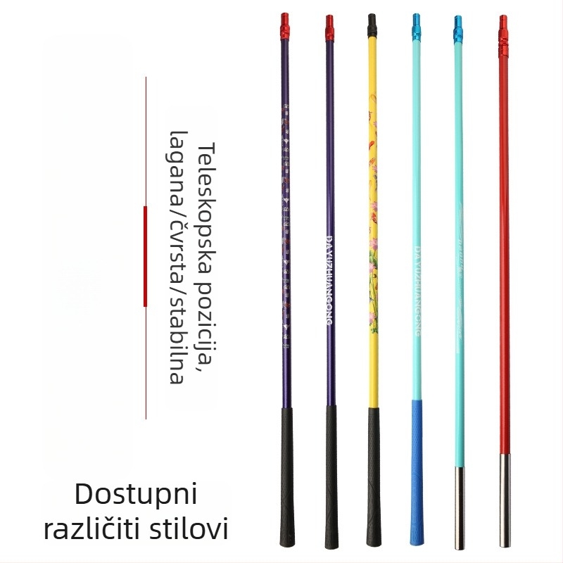 Karbon ribolovni štap za mrežu, teleskopski, ultra lagan, visoka čvrstoća, kompletan set