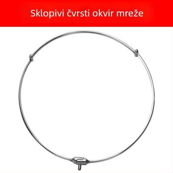 Sklopivi okvir mreže za ribolov od nehrđajućeg čelika – kružni i trokutasti prsteni, promjer žice 6 mm