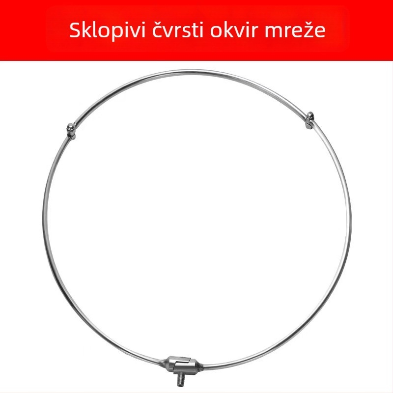 Sklopivi okvir mreže za ribolov od nehrđajućeg čelika – kružni i trokutasti prsteni, promjer žice 6 mm