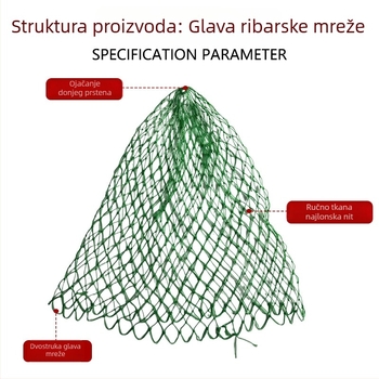 Plava pojačana najlonska glava mreže za velike ribe, 24 ili 36 vlakana
