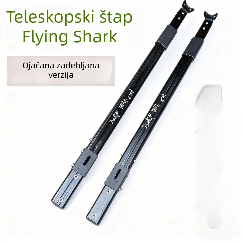 Flying Shark teleskopski štap za mrežu – Owl serija, duga šipka s prednjom ručkom i stražnjom potporom, komplet za prilagodbu