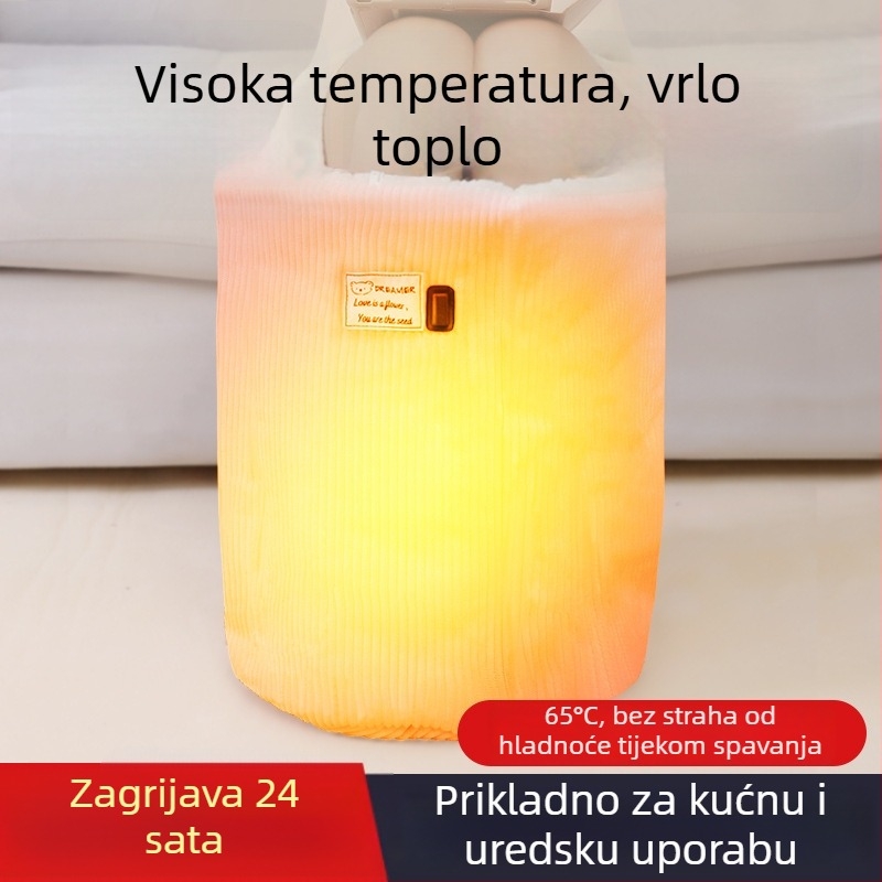 Xiangfutang unisex papuče za grijanje s višepunktnim grijanjem, USB napajanje, platnene gornje i potplata