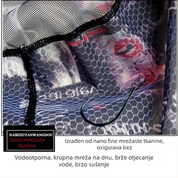 Rainbow karbonsko-titanijska legura, kruh od jednog komada, odvojiva glava mreže za ribolov, posebno oblikovana, brzo sušeća, otporna na ogrebotine