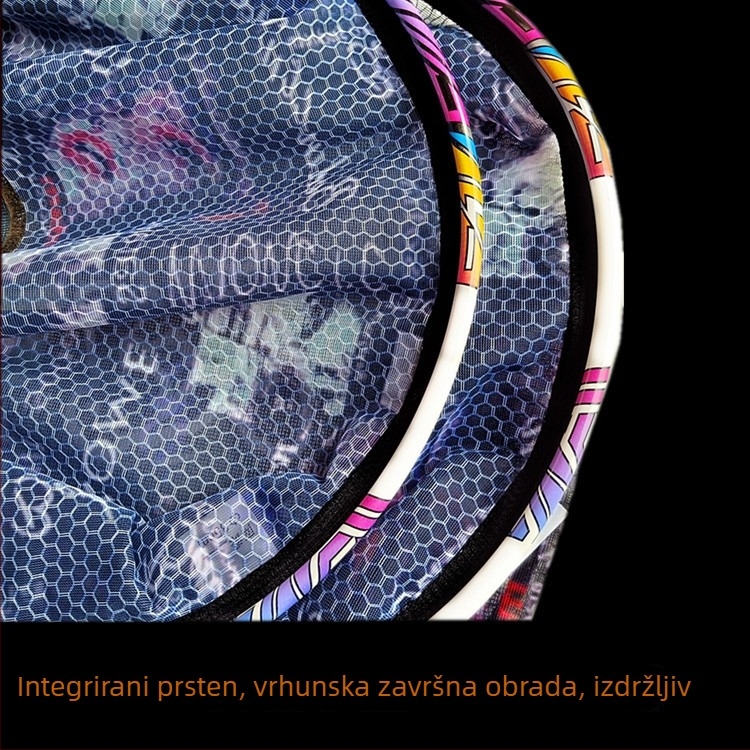 Rainbow karbonsko-titanijska legura, kruh od jednog komada, odvojiva glava mreže za ribolov, posebno oblikovana, brzo sušeća, otporna na ogrebotine