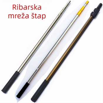 Štap za mrežu za ribolov s trokutastom glavom od nehrđajućeg čelika i aluminijske legure, za velike ribe