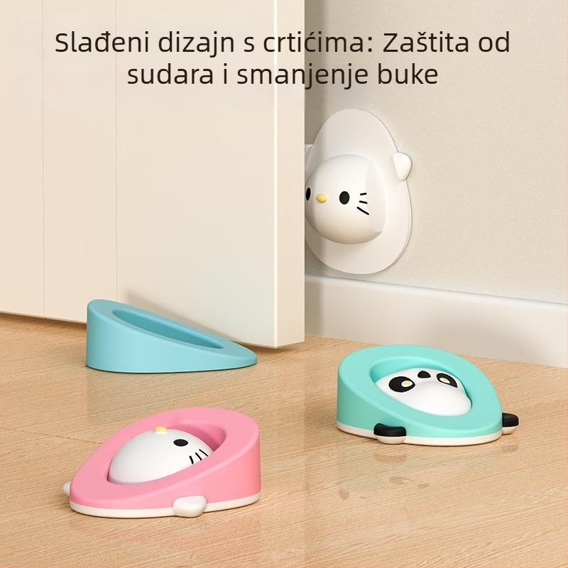 Silikonski zaustavljač vrata, zidni nosač, glatka površina, moderan dizajn