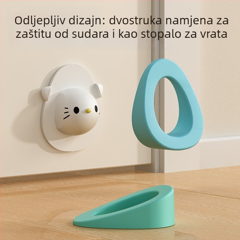 Silikonski zaustavljač vrata, zidni nosač, glatka površina, moderan dizajn