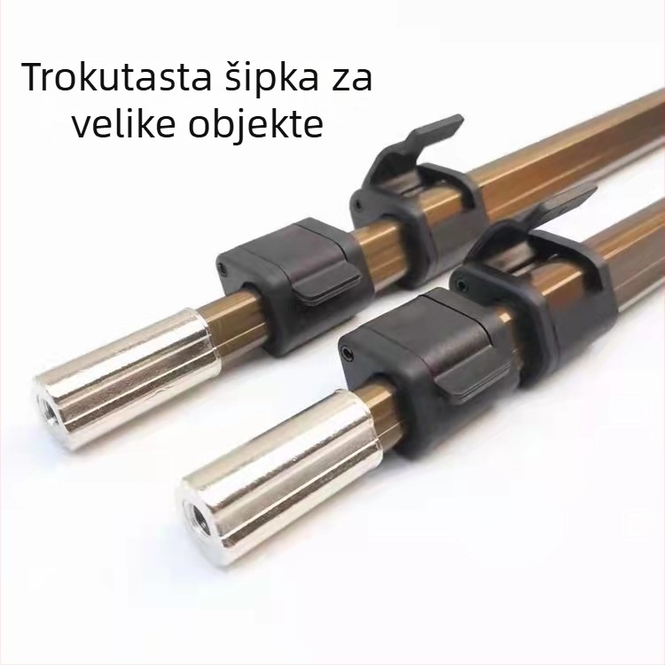Vanjski štap za mrežu za ribolov od čvrste aluminijske legure, okrugla ili trokutasta glava, velike veličine