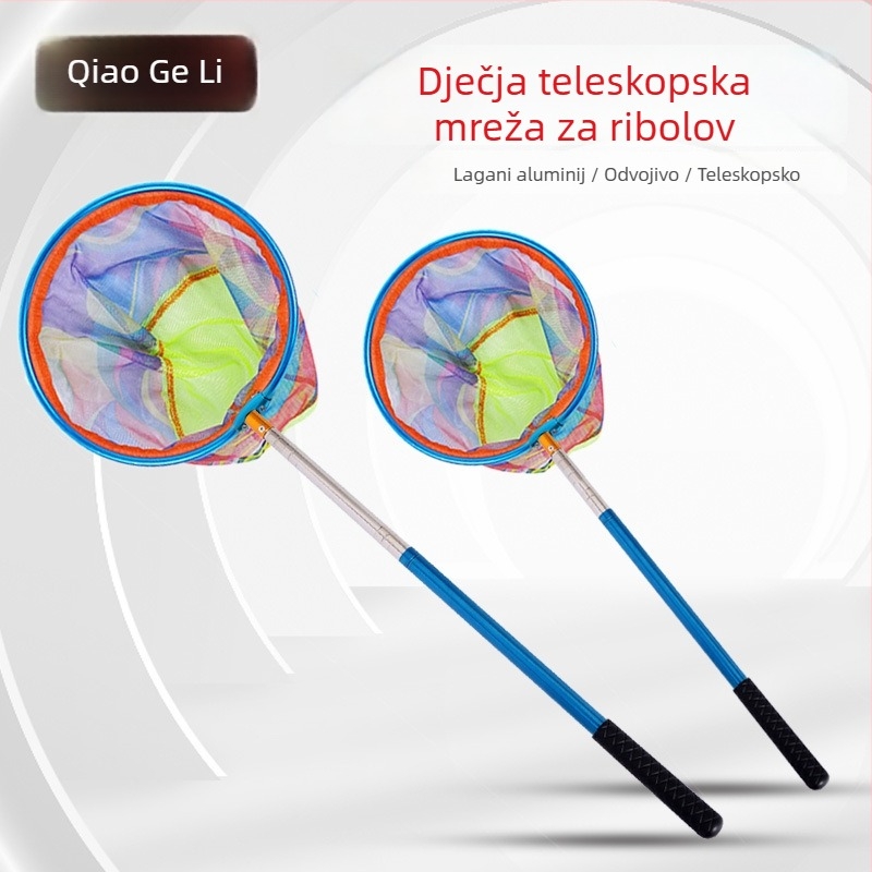 Teleskopska mreža za ribolov za djecu, mini mreža za hvatanje leptira