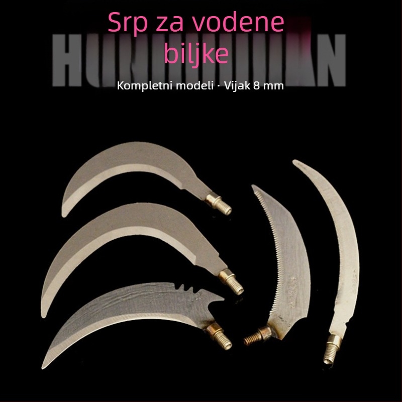 Prijenosni višenamjenski set za ribolov: štap za mrežu, nož za košenje trave, mali srp, nož za sidro i pribor za ribolovnu opremu