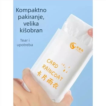 Jednokratni kišni kaput za djecu i odrasle, trekking pončo, debeli PE materijal