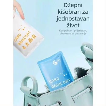 Jednokratni kišni kaput za djecu i odrasle, trekking pončo, debeli PE materijal