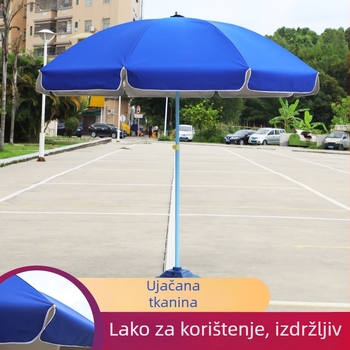 Vanjska reklamna kišobran za otvoreni prostor, 16 rebara, okvir od željeza, poliester 210T, UPF > 40, ručno otvaranje i zatvaranje