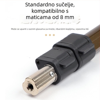 Teleskopska mrežna šipka od aluminijske legure, tri dijela, trokutasti oblik, s blokirajućim mehanizmom