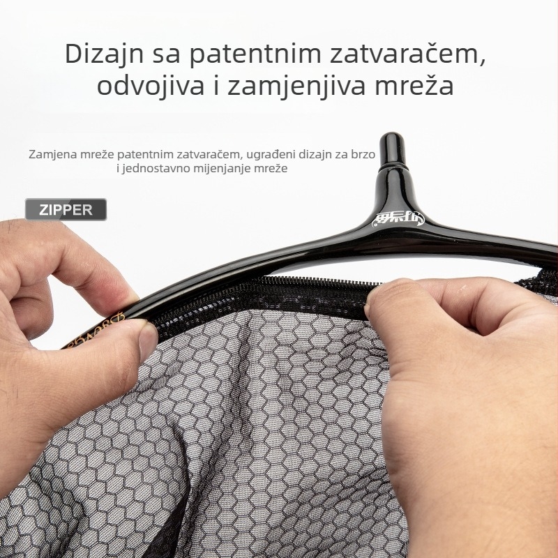 Glava mreže od karbonskog legura s nano premazom, ultra lagana i čvrsta, otporna na ogrebotine za ribolov